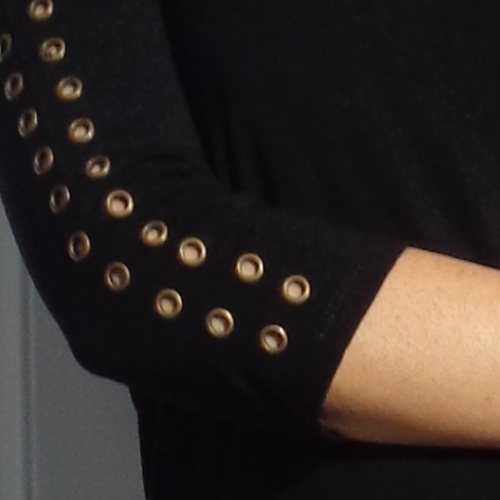3/$15 RACHEL Rachel Roy dress black with metal accents pullover party size S - Picture 11 of 16